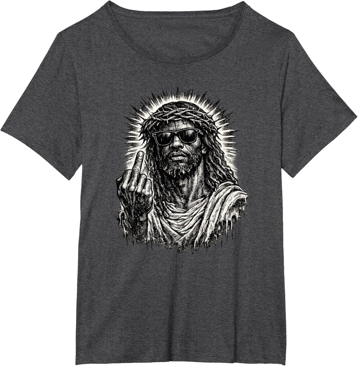 Black Jesus, Christianity, Church, Christ, Jesus T-Shirt - Dark Heather Grey