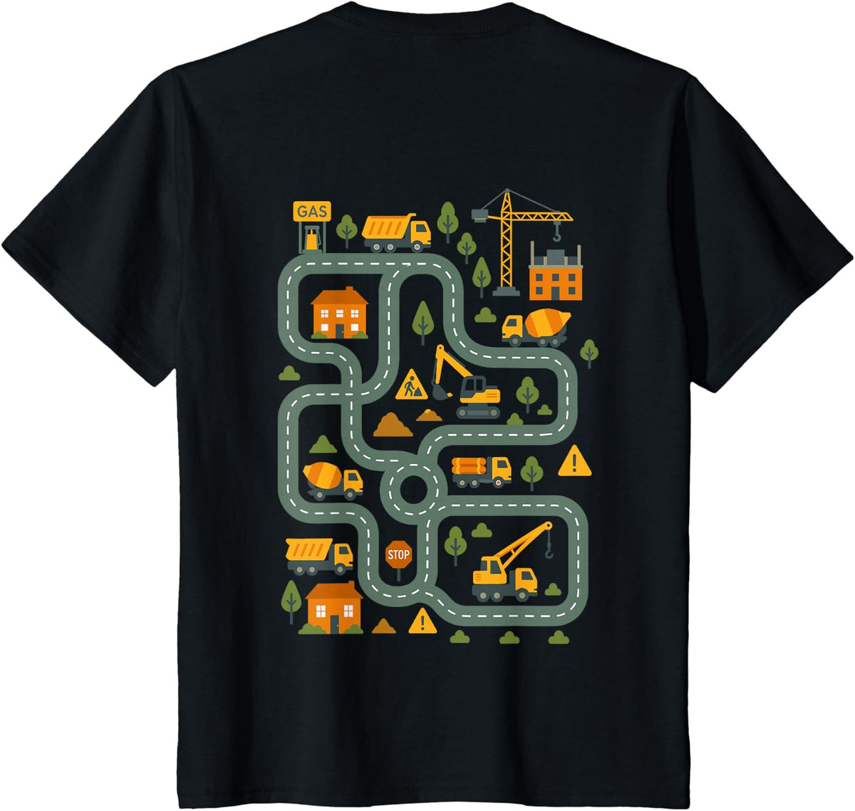 (On Back) Tired Dads Club Car Race Track On Dad Father's Day T-Shirt - Black