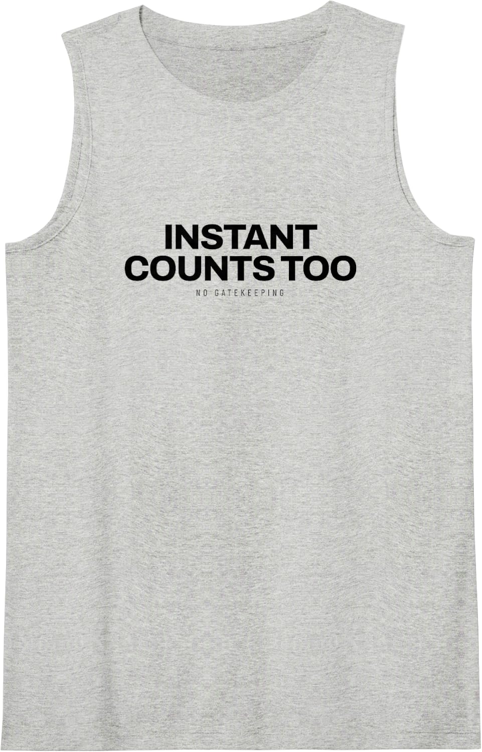Ramen - Instant Counts Too - Noodle Lover Sleeveless Tank Top - Heather Grey
