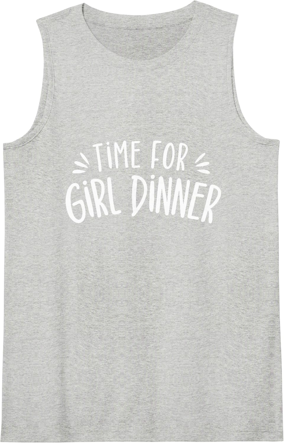 Girl Dinner Sleeveless Tank Top - Heather Grey