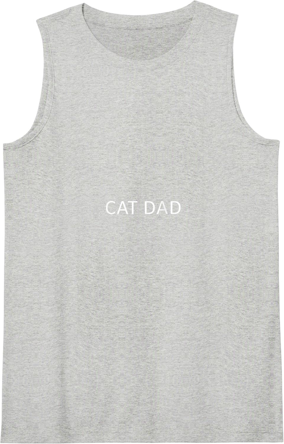 Minimalist Cat Dad Men's Funny Cat Dad Tank Top - Heather Grey