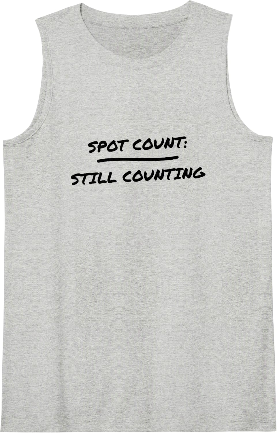 Dalmatian - Spot Count Still Counting - Spotted Dog Sleeveless Tank Top - Heather Grey
