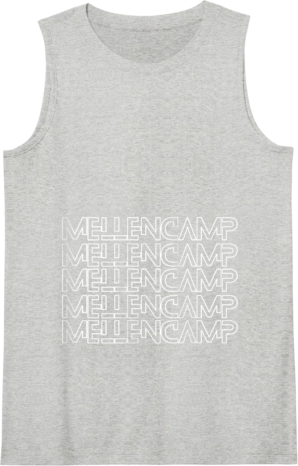 Love Mellencamp Tee Grunge Vintage Black Mellencamp Tank Top - Heather Grey
