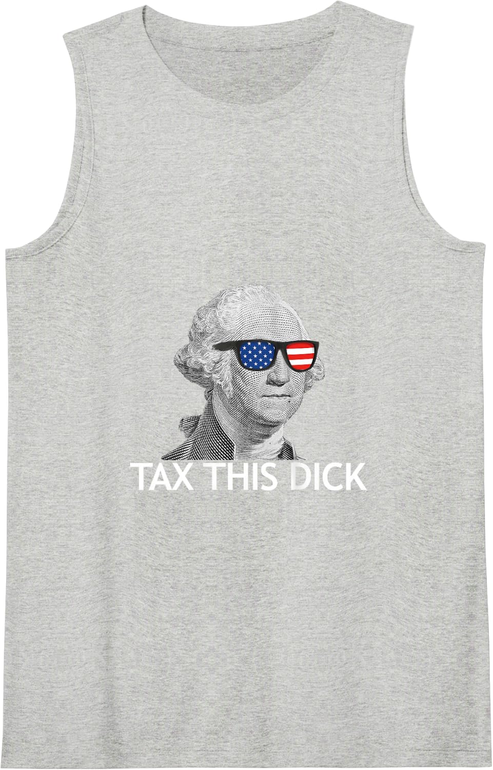 Tax This Dick George Washington Tax This Dick Tank Top - Heather Grey
