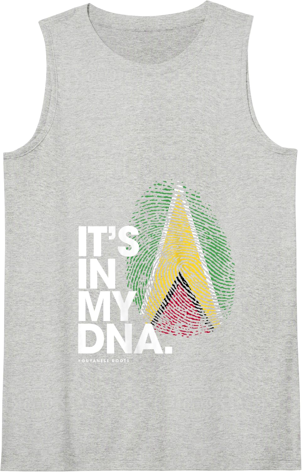 IT'S IN MY DNA Guyana Flag Shirt Guyanese Roots Tank Top - Heather Grey