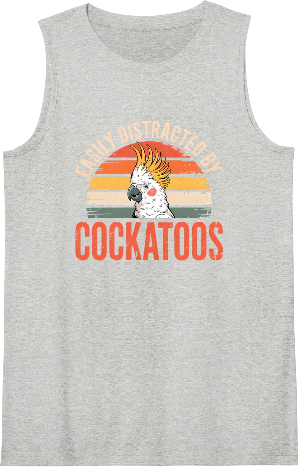 Cockatoo Sleeveless Tank Top - Heather Grey