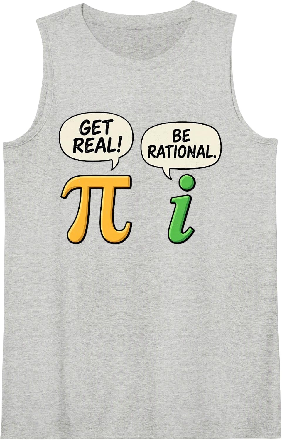 Cool Math Teacher Design for Men Women Math Professor Sleeveless Tank Top - Heather Grey