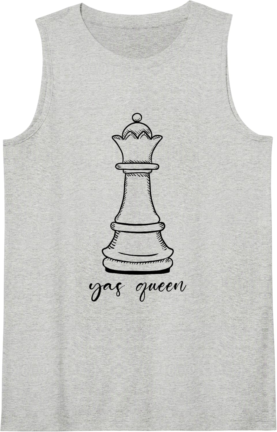 Trendy Slaying Queen, Sarcastic Girls Quotes, College Girls Sleeveless Tank Top - Heather Grey