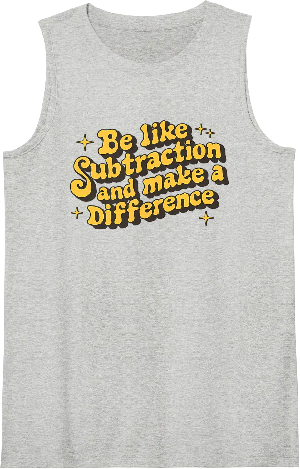 Math Retro Sleeveless Tank Top - Heather Grey