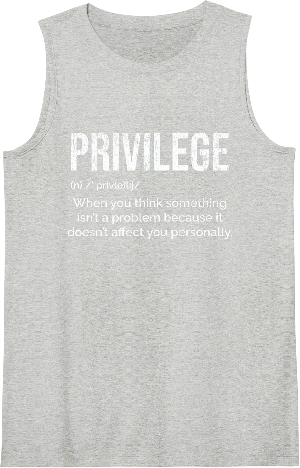 Privilege Proud Black Pride Black History Month Sleeveless Tank Top - Heather Grey