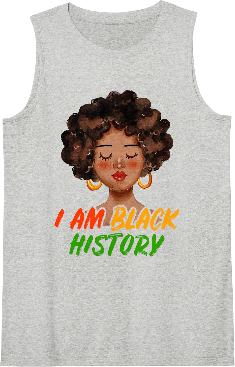 Black History Month Melanin Pride Empowerment Girls & Womens Sleeveless Tank Top - Heather Grey