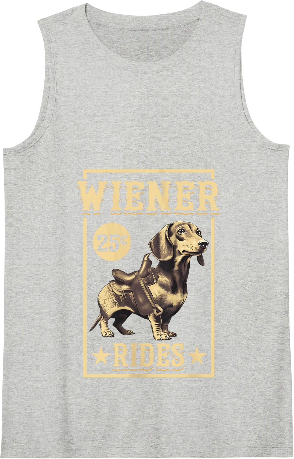 Wiener Rides Dachshund Lover Doxie Weiner Weenie Dog Owner Tank Top - Heather Grey