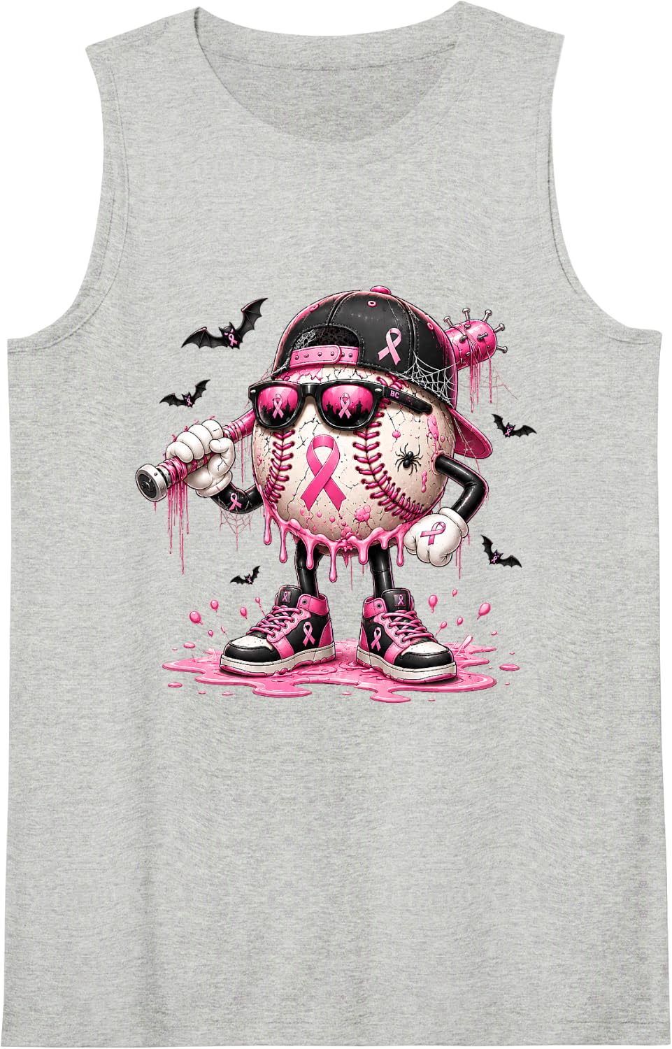 drip Boys Kid Girl Halloween Sleeveless Tank Top - Heather Grey