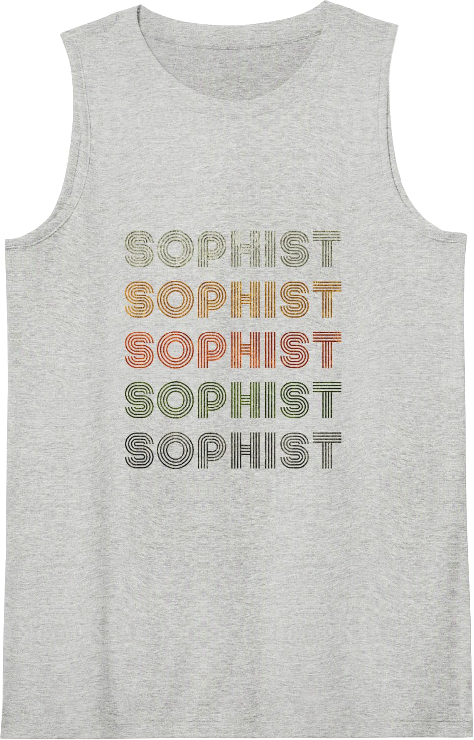 Love Heart Sophist Tee Grunge Vintage Style Black Sophist Sleeveless Tank Top - Heather Grey