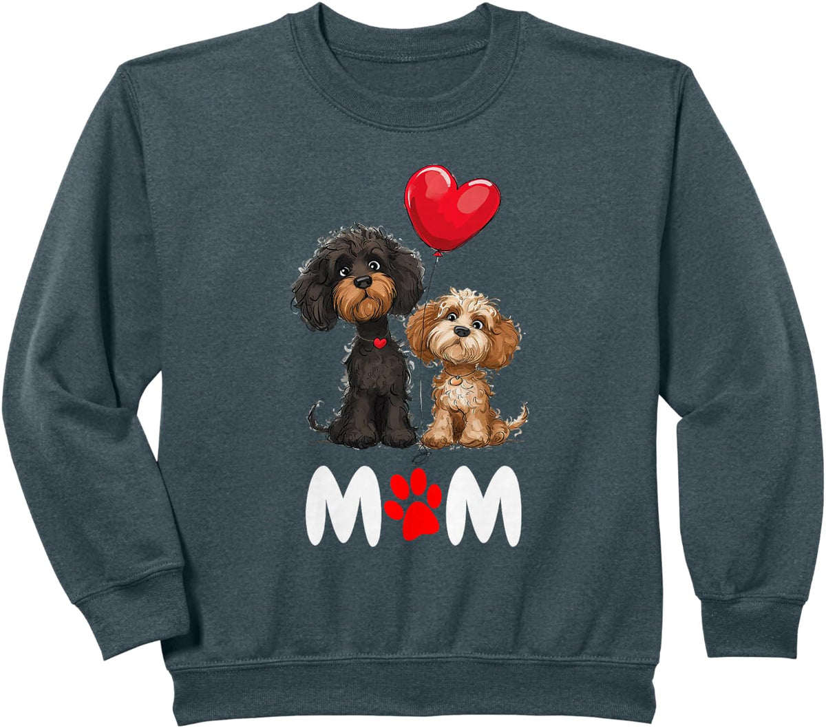 Cute Cavapoo Cavachon Cockapoo Maltipoo Puppy Dog for Mom Sweatshirt - Dark Heather Grey