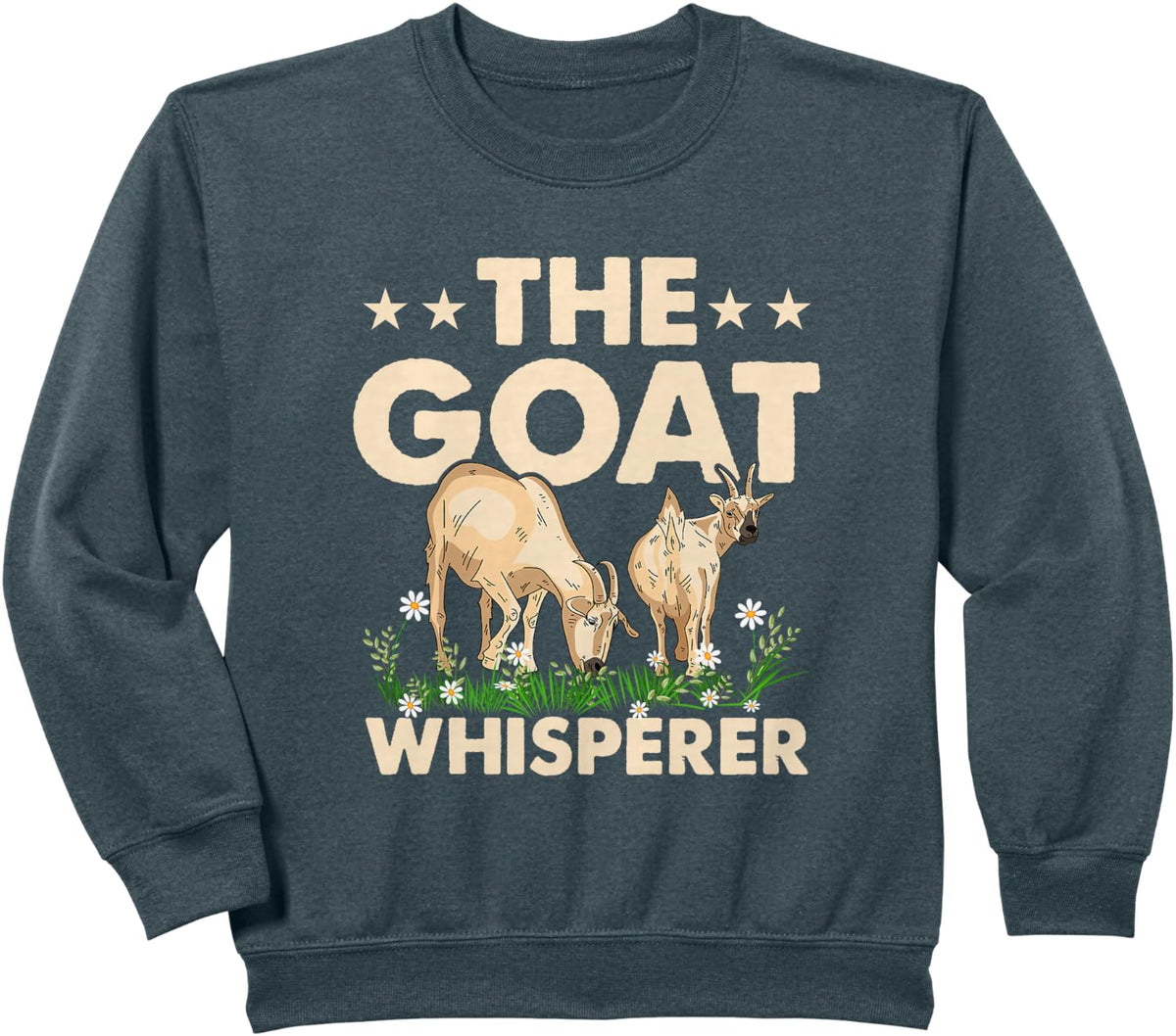 Goat Whisperer Goat Lover Farmer Goat Owner Funny Goats Sweatshirt - Dark Heather Grey