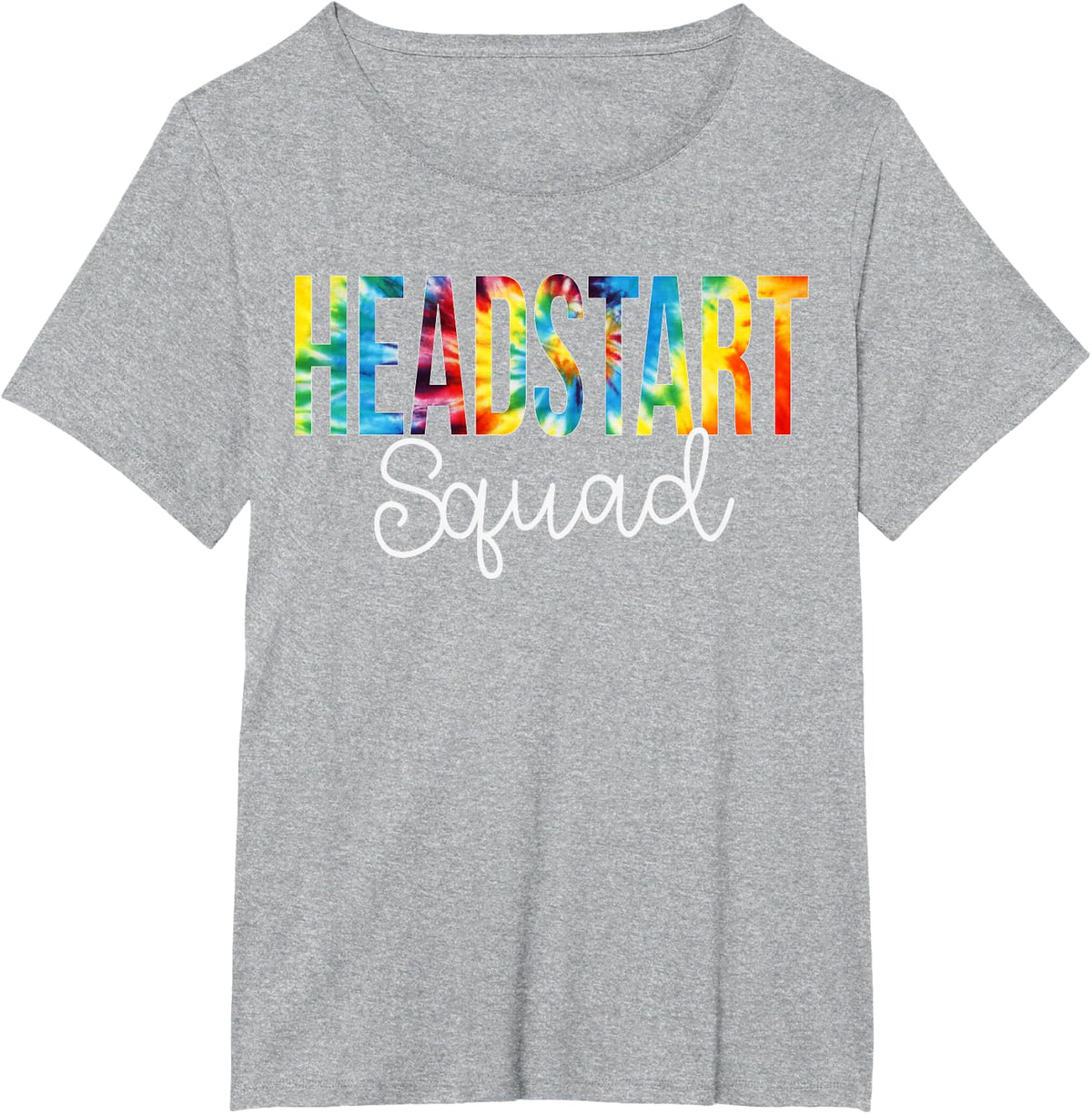 Headstart Squad Tie Dye Appreciation Day Back To School T-Shirt - Heather Grey
