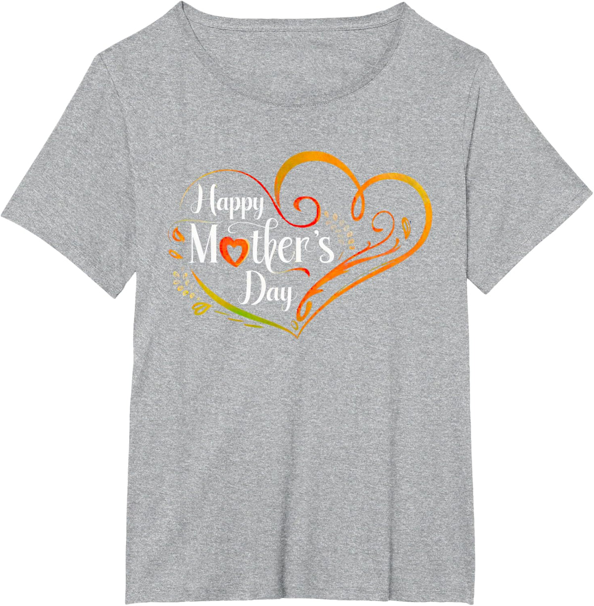 Happy Mother's Day 2025 Cute Floral for Women Mom Grandma T-Shirt - Heather Grey