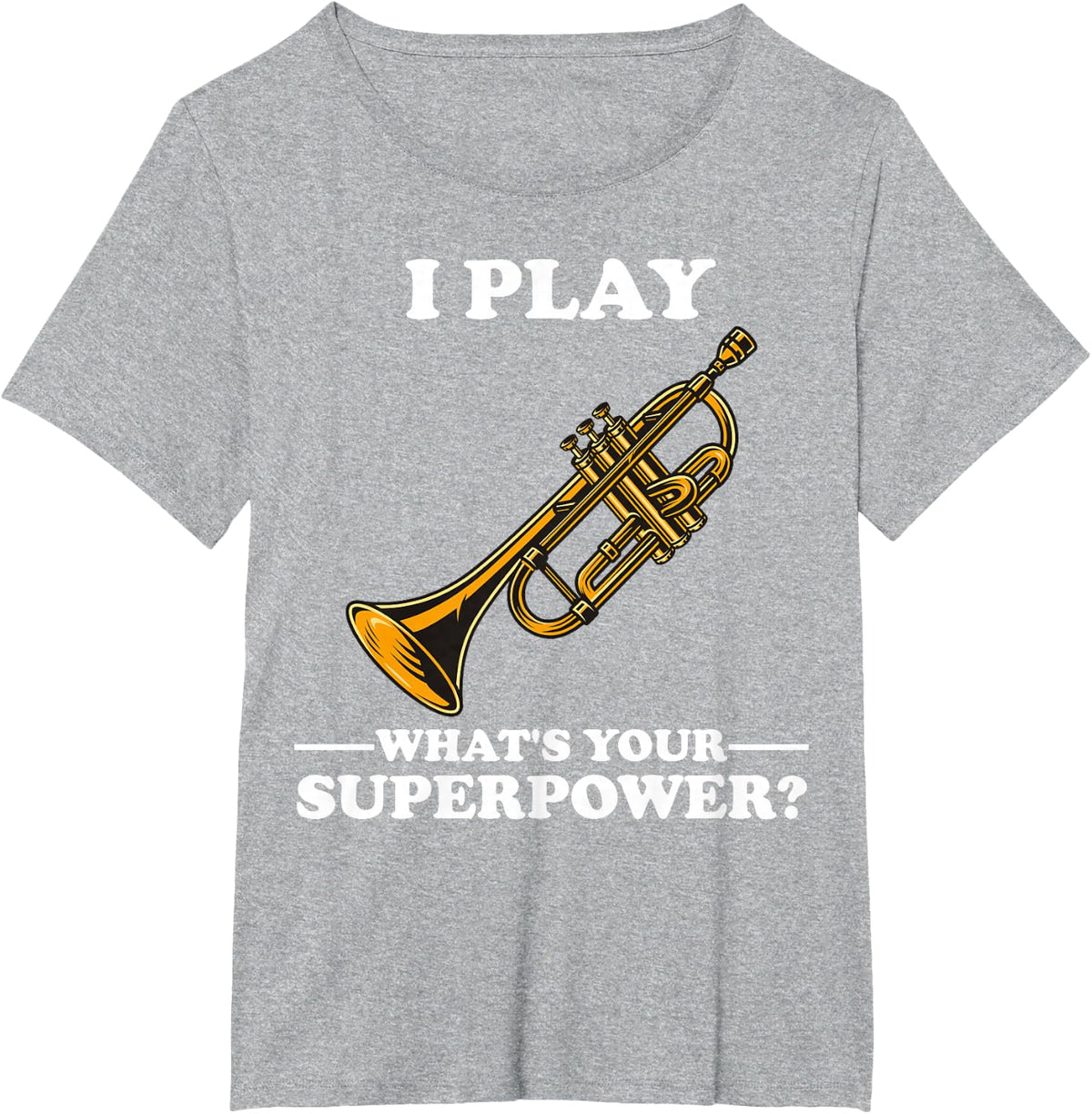 Trumpet Musician Motifs for Trumpeter Gifts I Play Trumpeter What's Your Superpower Trumpet Orchestra T-Shirt , Black ,