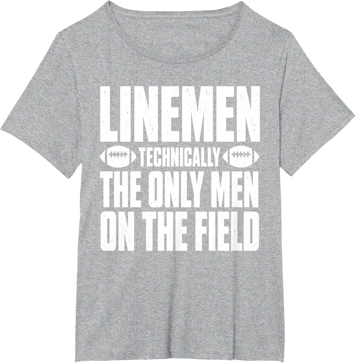 Football Lineman Design for Men Boy Dad O-Line D-Line Player T-Shirt - Heather Grey