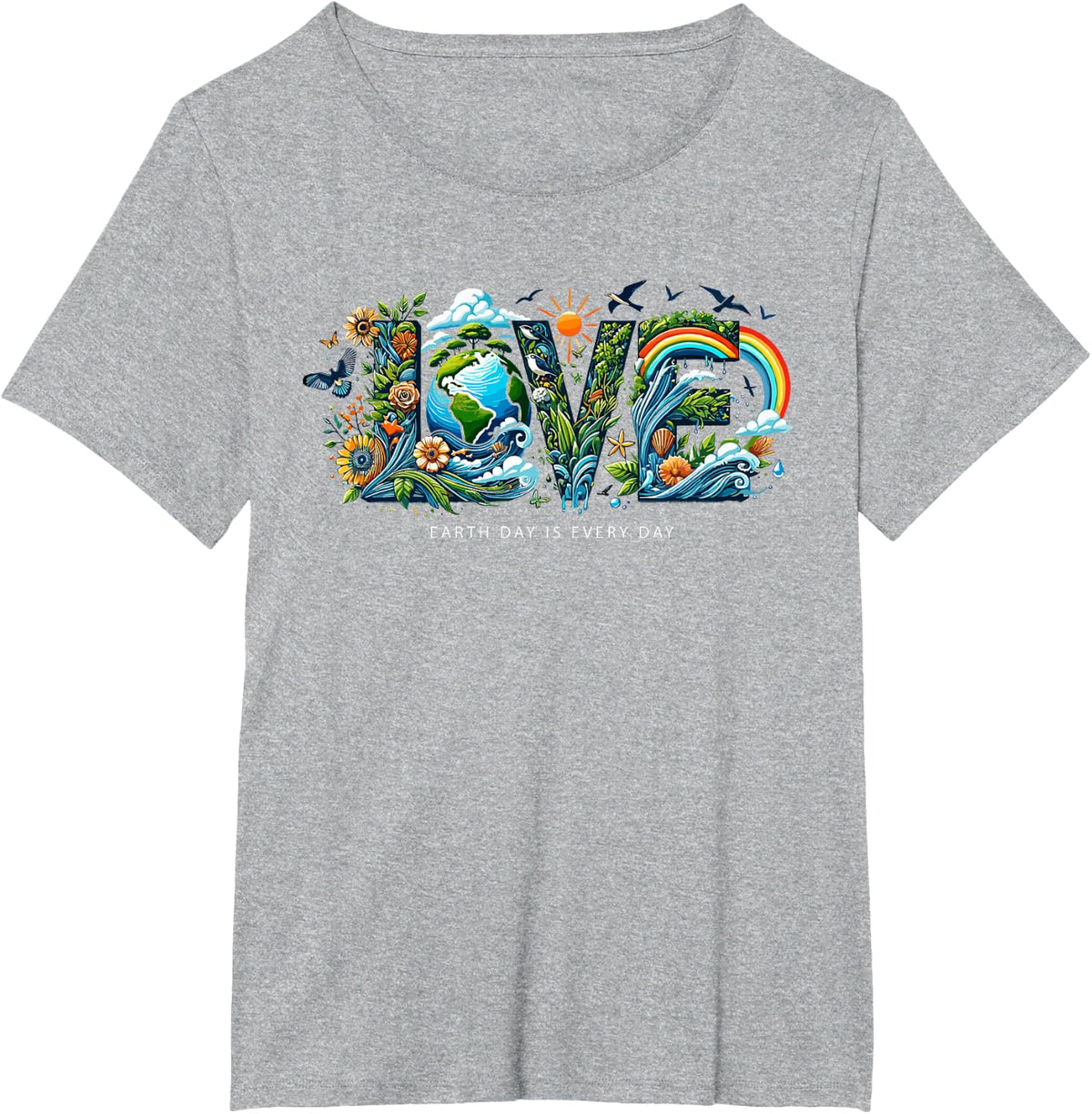 Love Your Mother Teacher Nature Save Every Day Earth Day T-Shirt - Heather Grey
