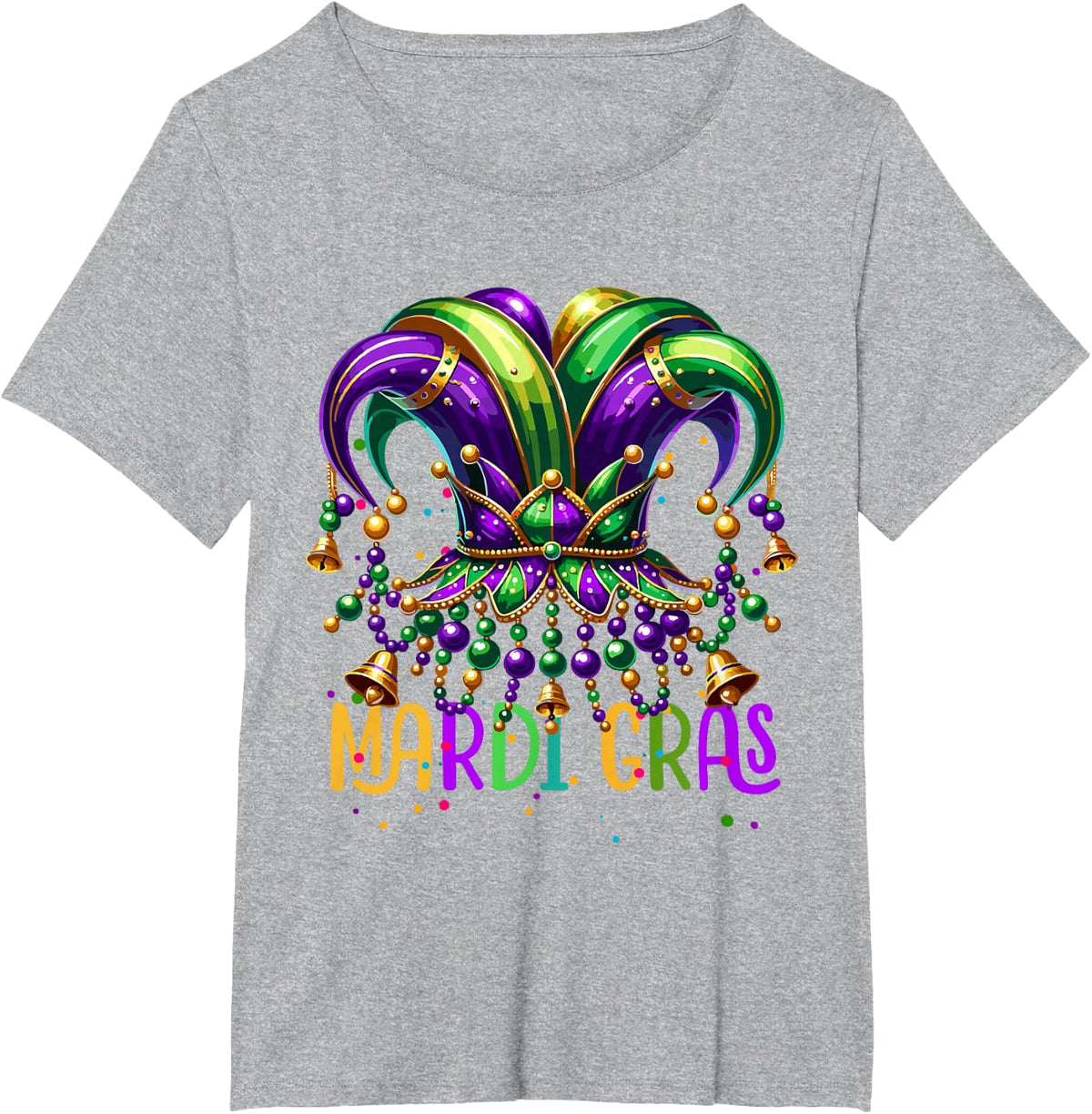 Mardi Gras Costume Outfit Toddler Kid Men Women Mardi Gras T-Shirt - Heather Grey