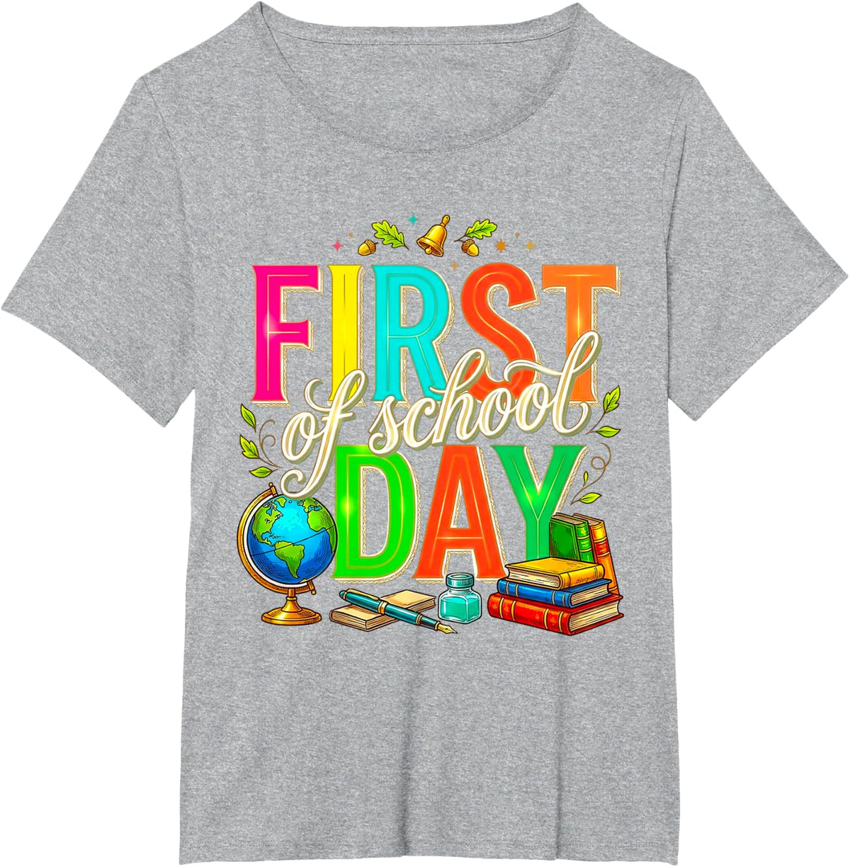 First Day of School Teacher Student Class T-Shirt - Heather Grey
