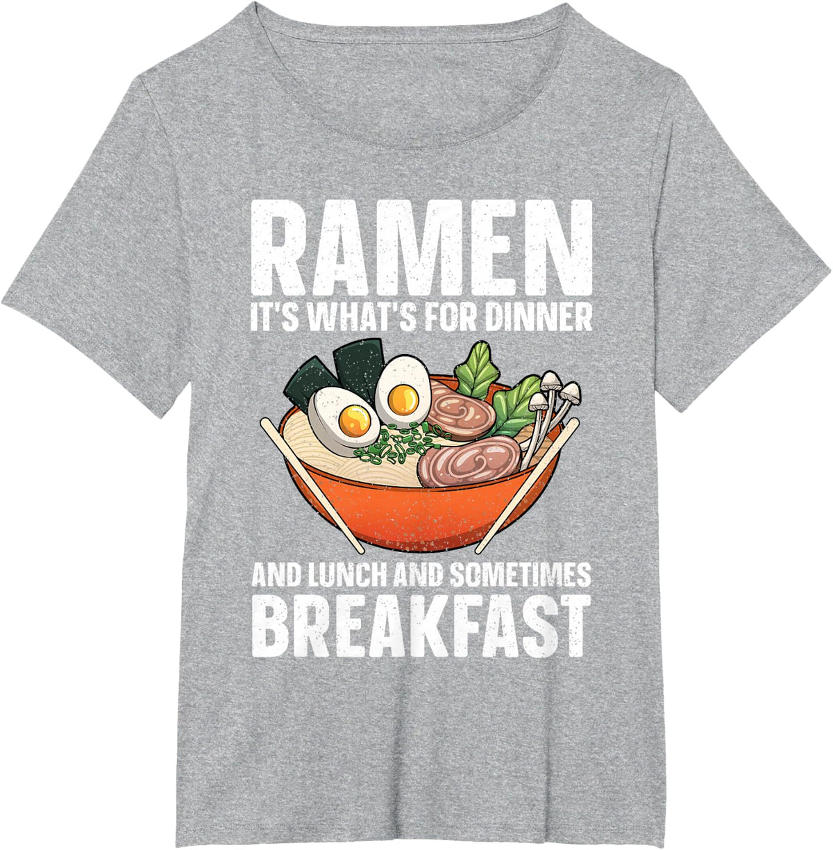 Funny Ramen Noodles Art For Men Women Japanese Ramen Lovers T-Shirt - Heather Grey