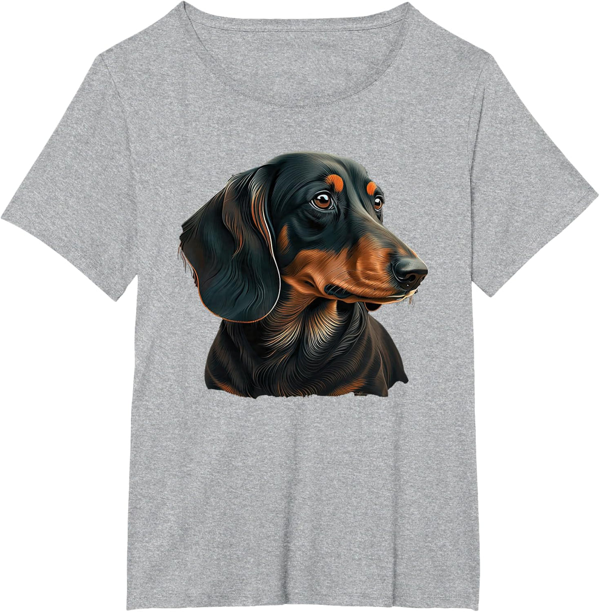 Funny Dachshund Cute T-Shirt - Heather Grey