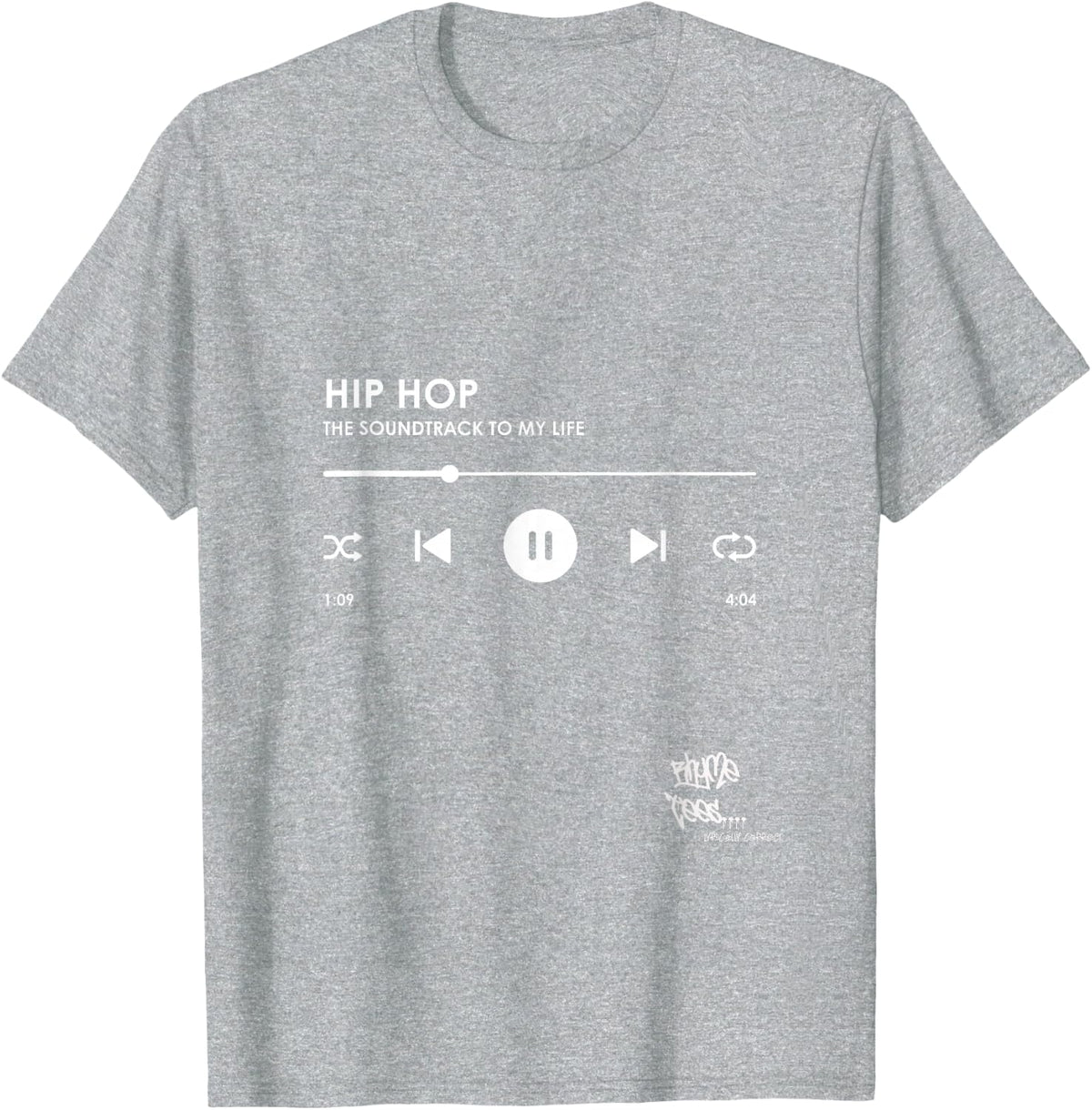 HIP HOP THE SOUNDTRACK TO MY LIFE Rap Merch T-Shirt - Heather Grey