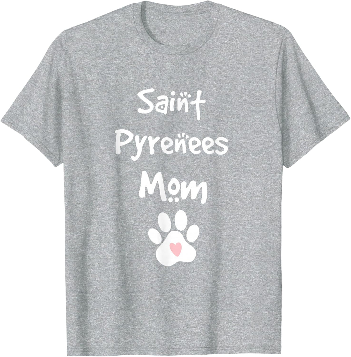 Saint Pyrenees Mom Great Pyrenees Saint Bernard Mix Breed T-Shirt - Heather Grey