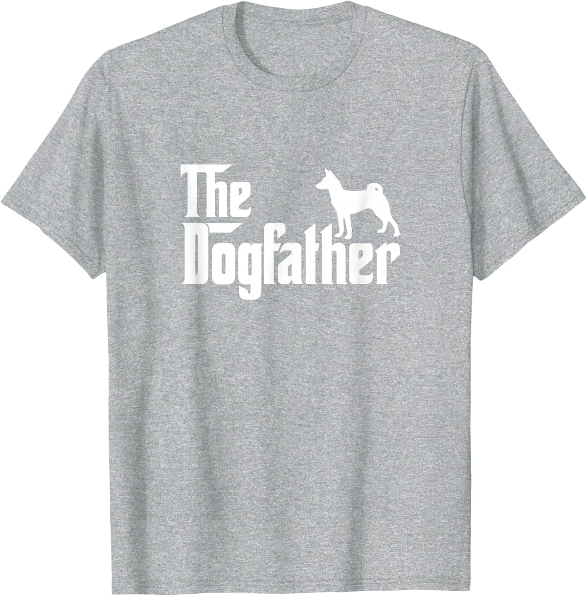 Basenji Lover Gift DogFather T-Shirt - Heather Grey