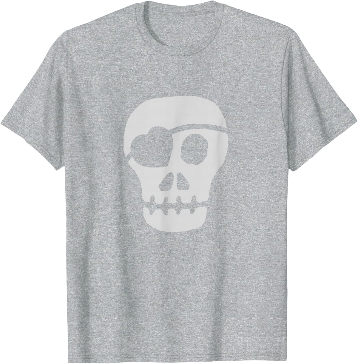 Pirate's Skull Heart Boys Kids Valentines T-Shirt - Heather Grey