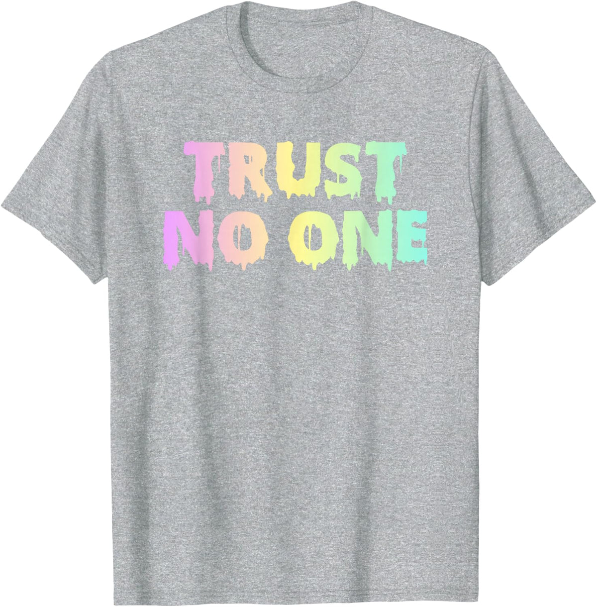 Pastel Goth Trust Nobody T-Shirt Tee for Women Teen Girls Nu Gothic Aesthetic Shirts - Heather Grey
