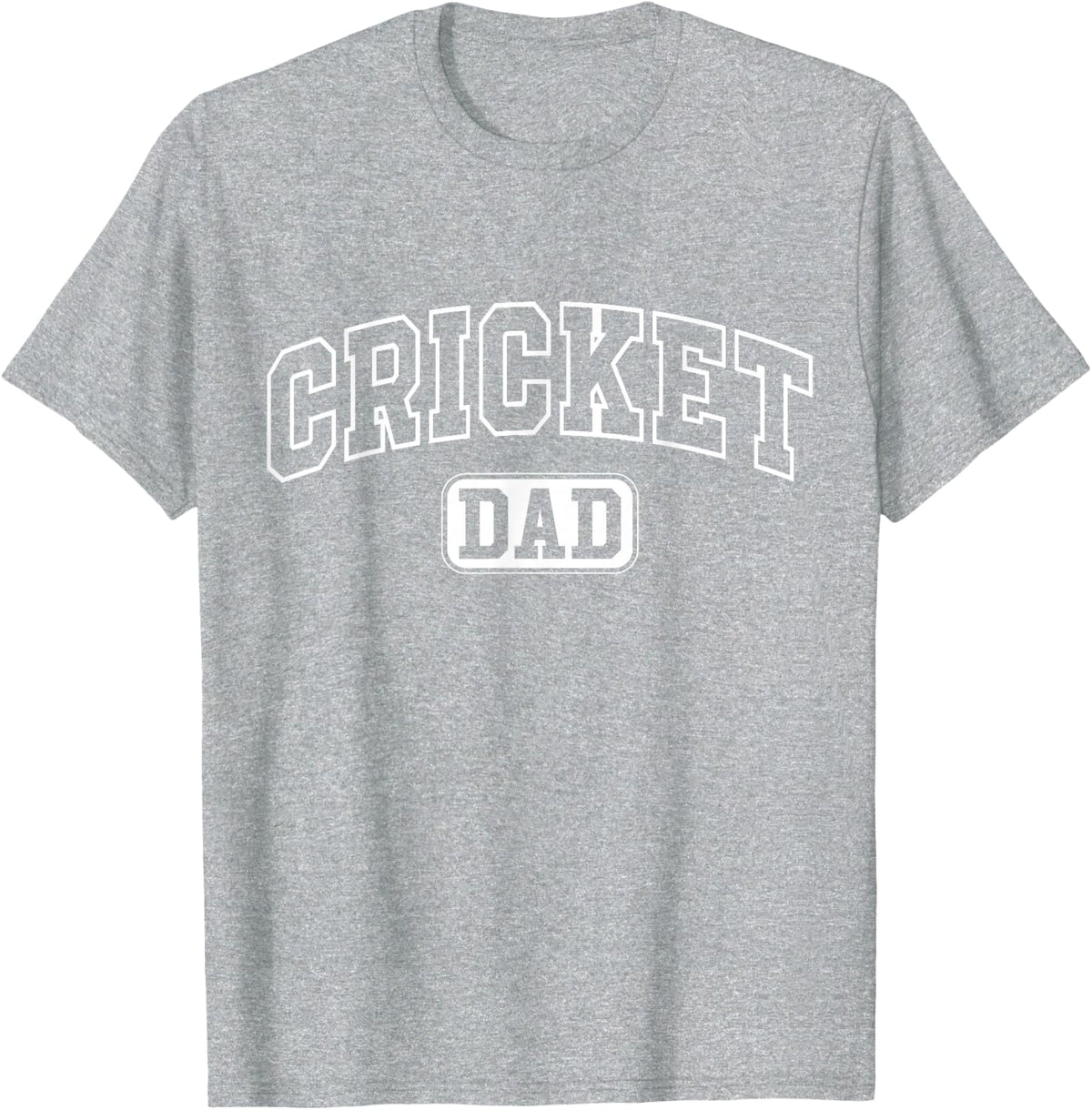 Cricket Dad Athletic Lettering Coach Player T-Shirt - Heather Grey