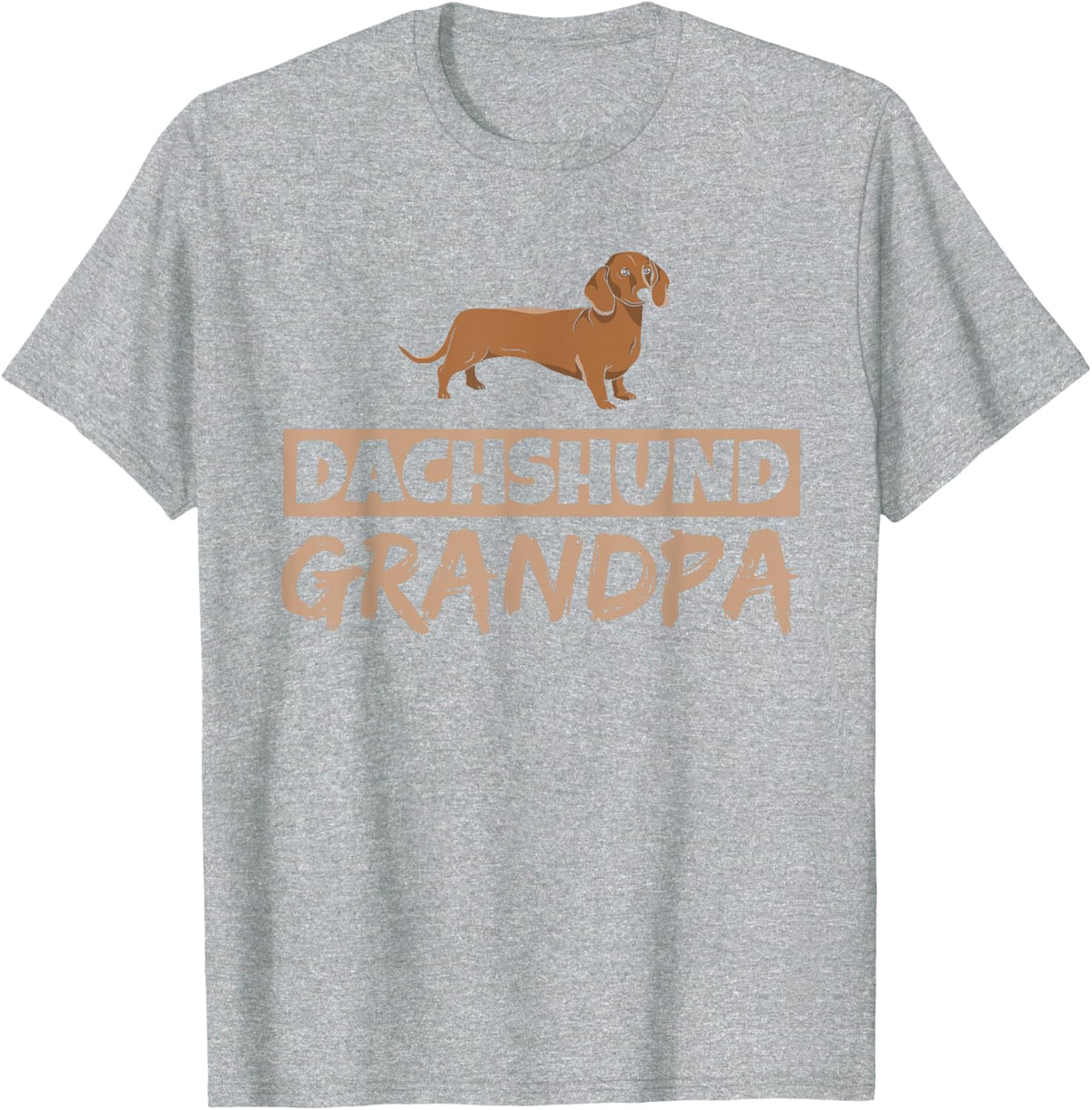 Dachshund Grandpa Dog Wiener Puppy Owner Dachshund Granddad Men Women Girls Kids T-Shirt - Heather Grey