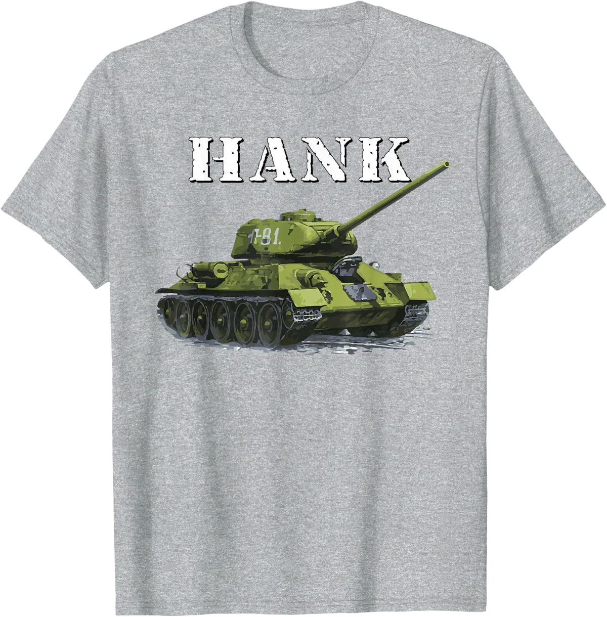 Hank the Tank Funny Cool T-Shirt - Heather Grey