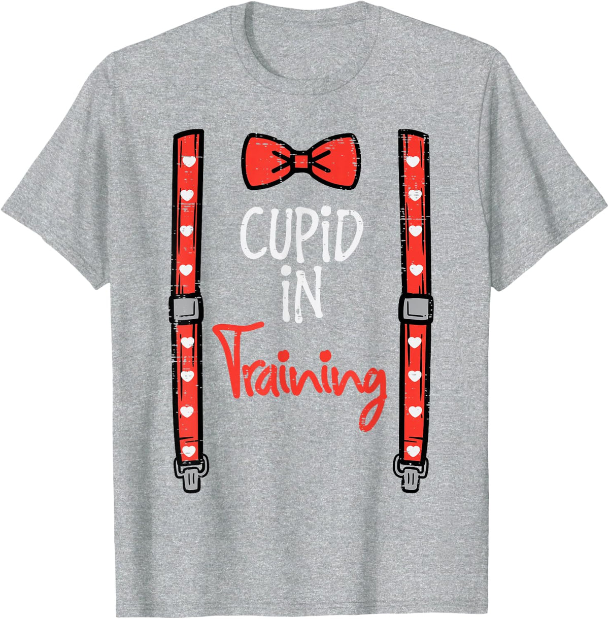 Valentines Day Cupid In Training Cute Toddler Boys Kid Youth T-Shirt - Heather Grey