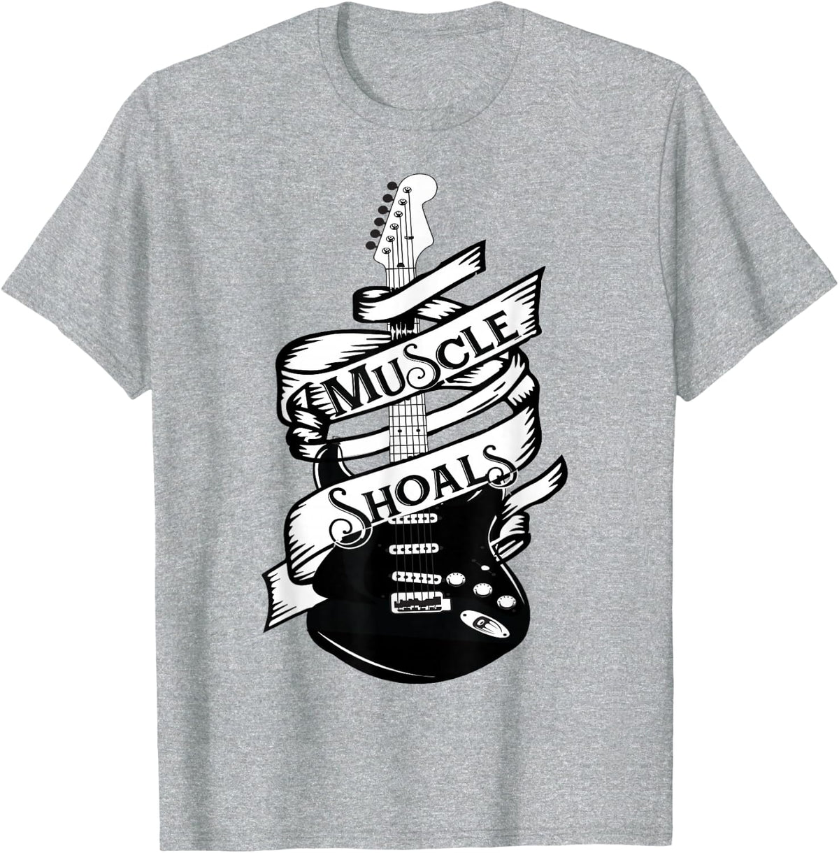Muscle Shoals Shirt Alabama Music Recording Studio Guitar T-Shirt - Heather Grey