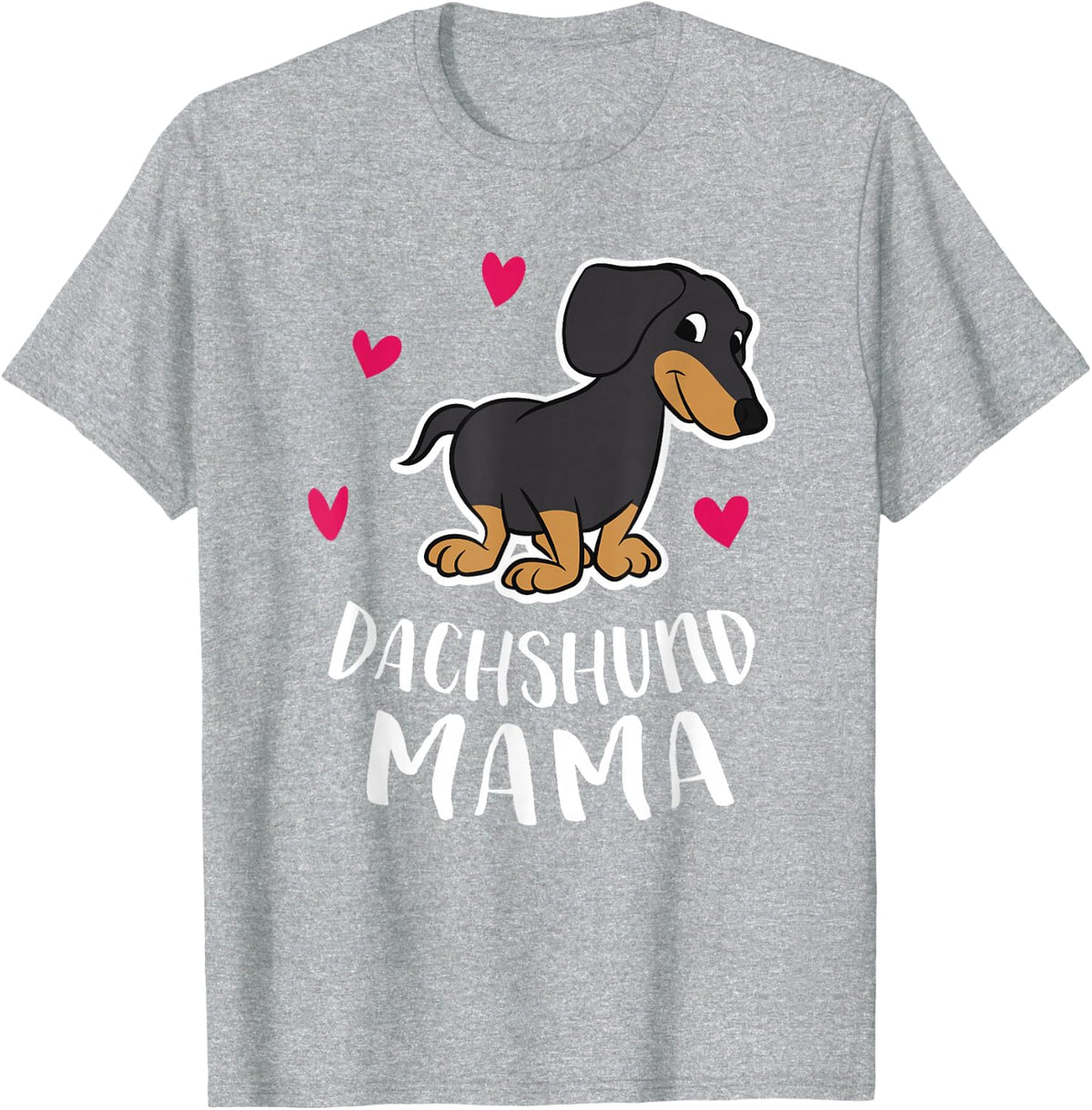 Cute Dachshund Mom Funny Dachshund Mama T-Shirt - Heather Grey