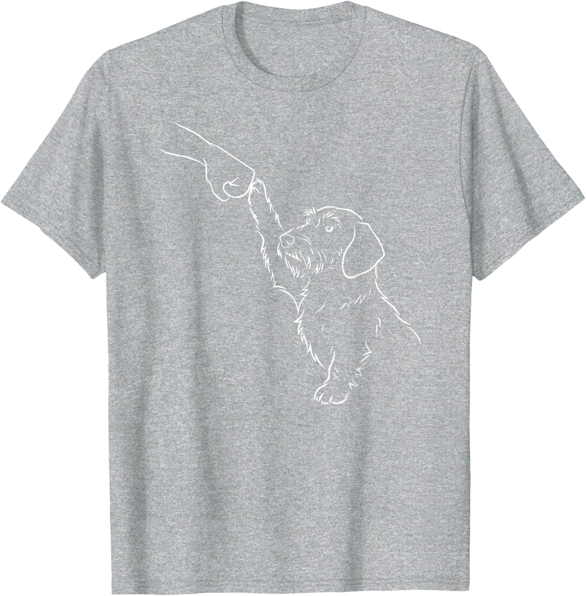 Cute Wirehaired Dachshund Fist Bump T-Shirt - Heather Grey