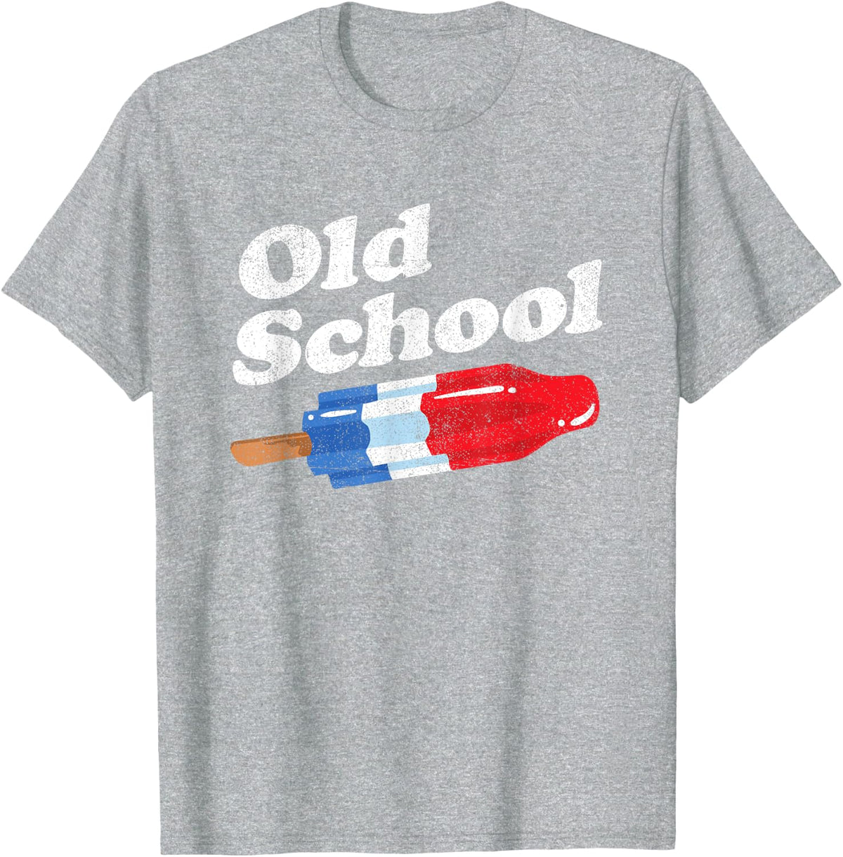 Funny Summer Popsicle Bomb Retro Old School Pop 80's Gift T-Shirt for Men Women Girls Kids - Heather Grey