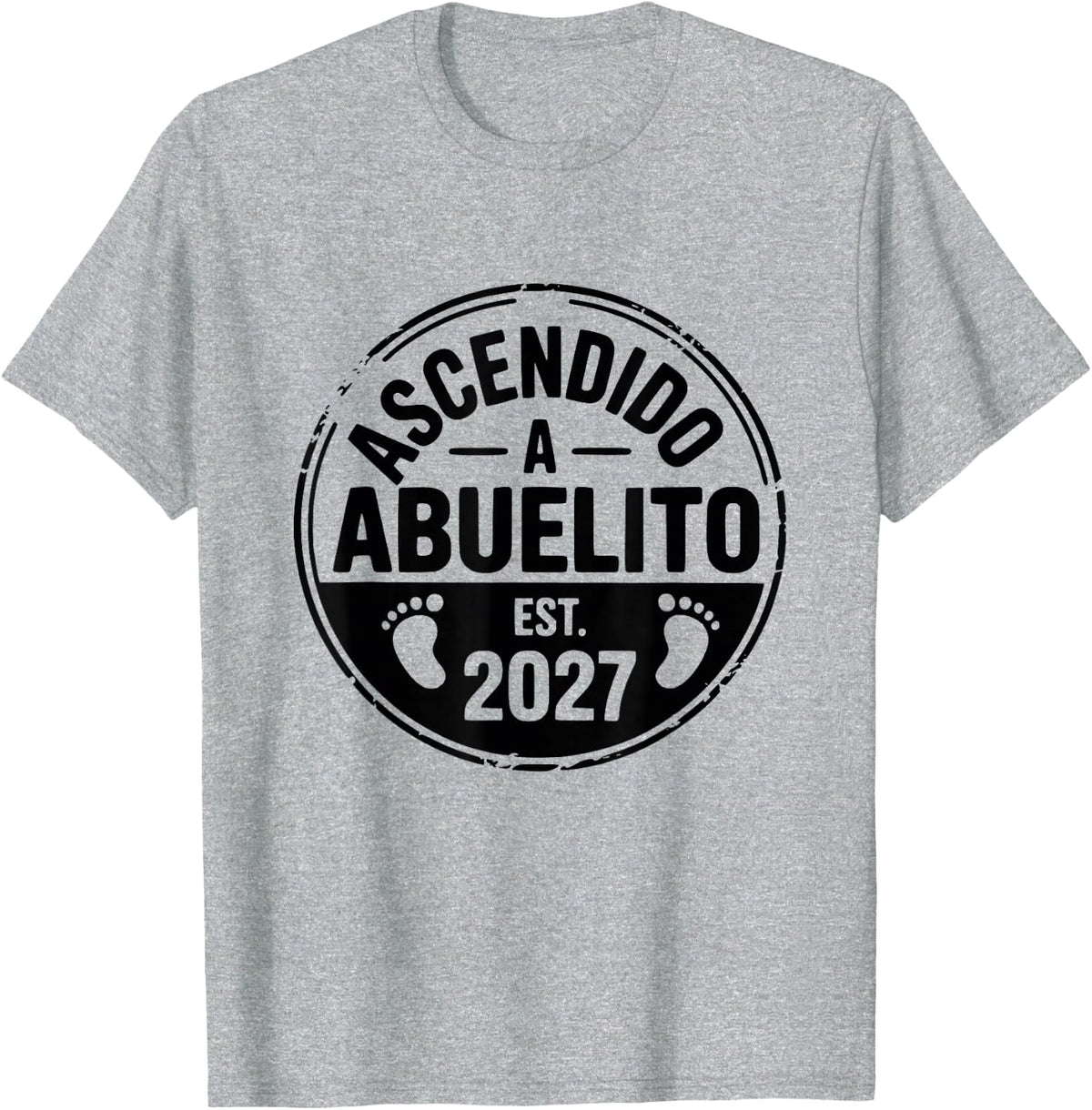 Abuelito Est 2027 Pisadas Baby Ascendido Kid Latino T-Shirt - Heather Grey