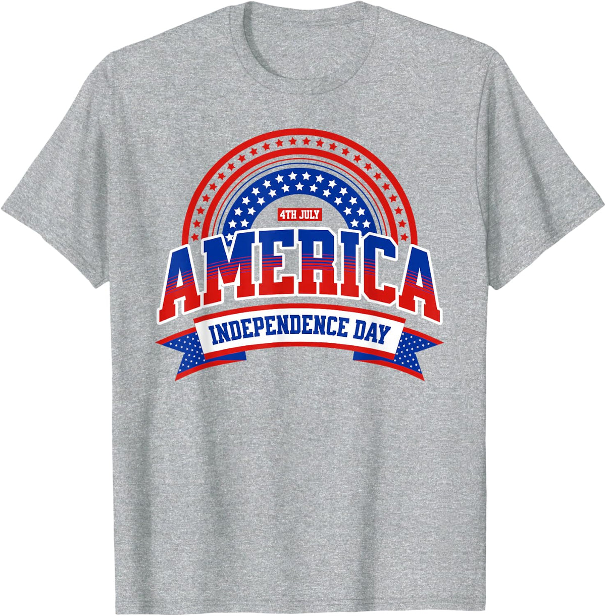 USA - Independence Day T-Shirt - Heather Grey