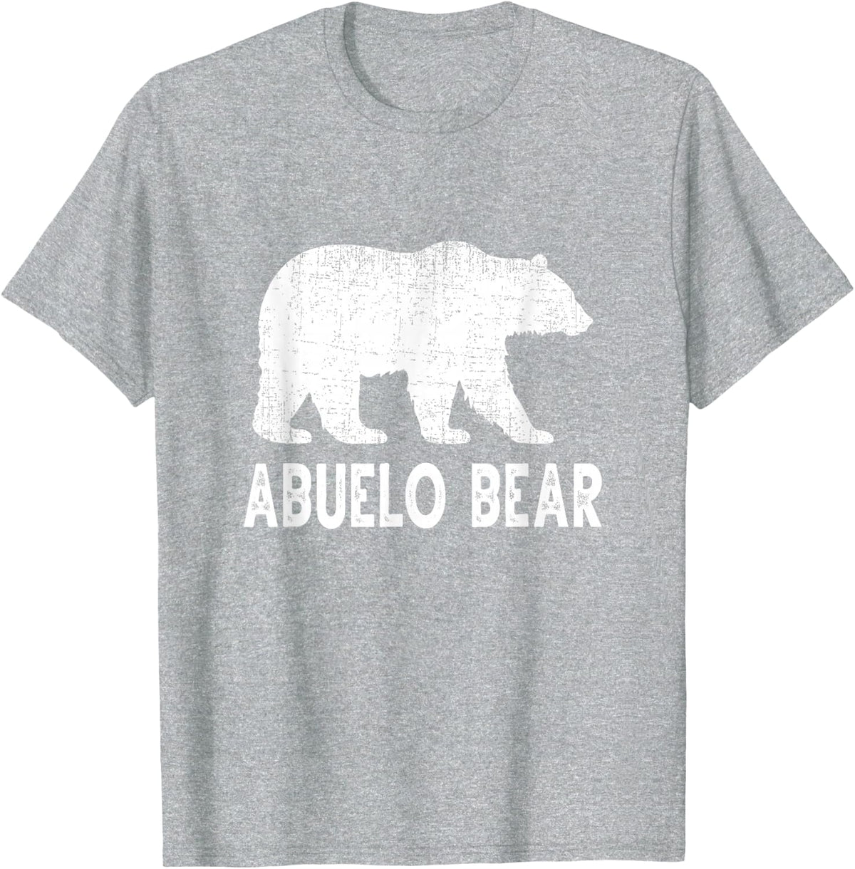 Abuelo Bear Mexican Spanish Grandpa Funny Matching T-Shirt - Heather Grey