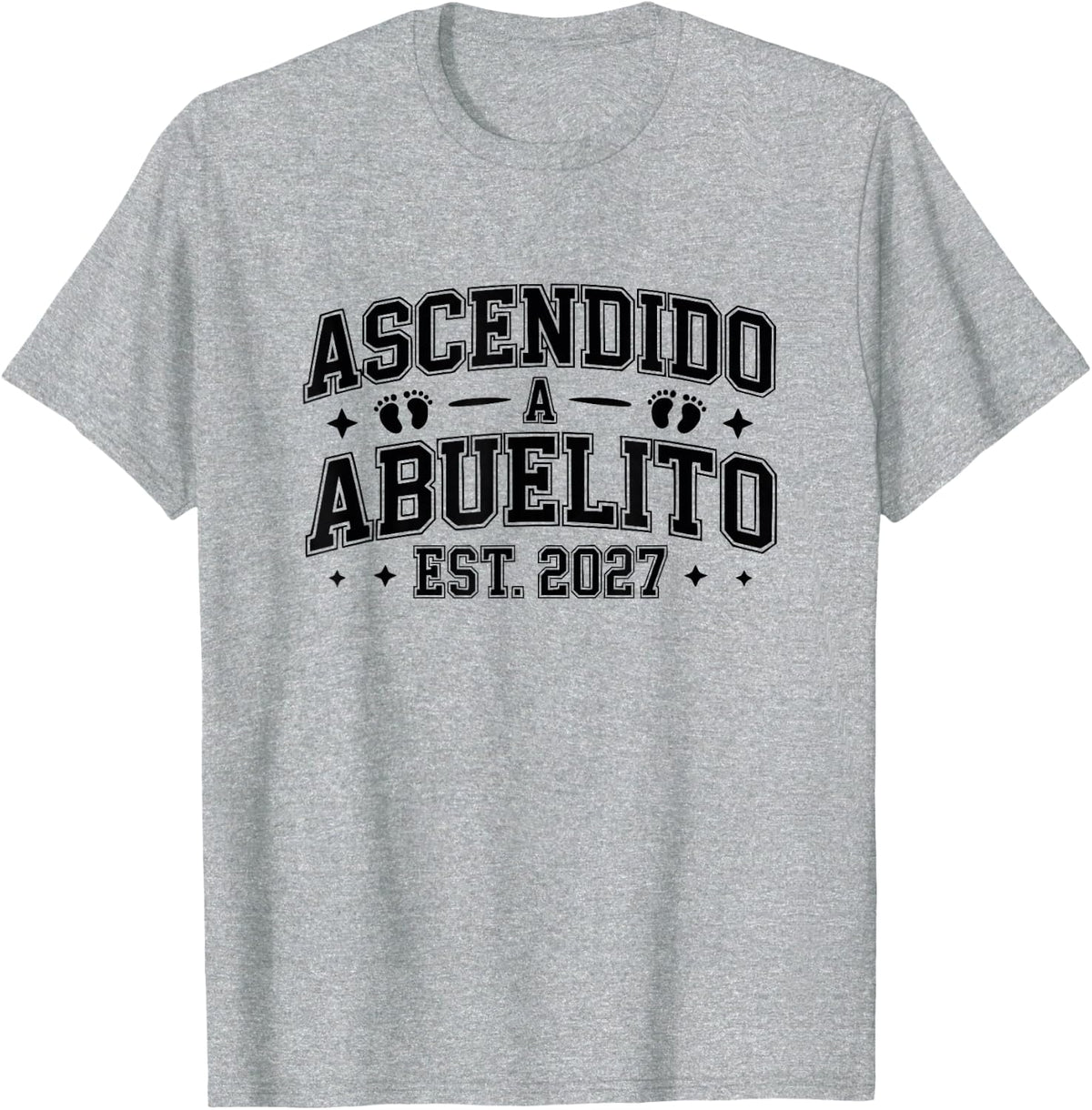 Ascendido A Abuelito Est 2027 Universitario Nieta Baby T-Shirt - Heather Grey