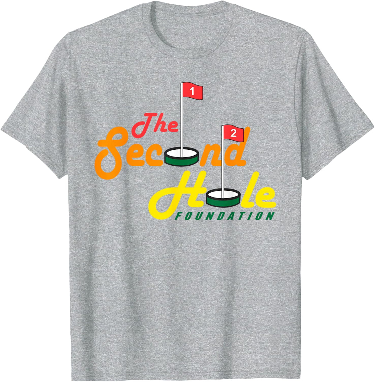 The Second Hole Foundation Funny Apparel T-Shirt - Heather Grey