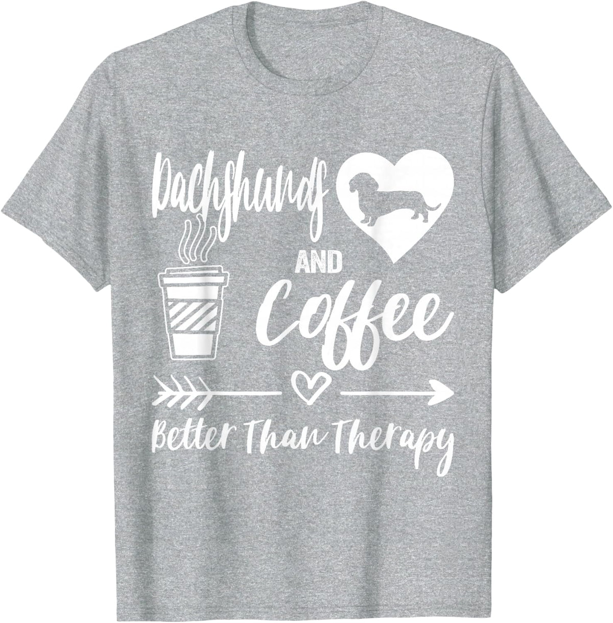 Dachshunds And Coffee Dachshund Mom Dachshund Dad Coffee T-Shirt - Heather Grey