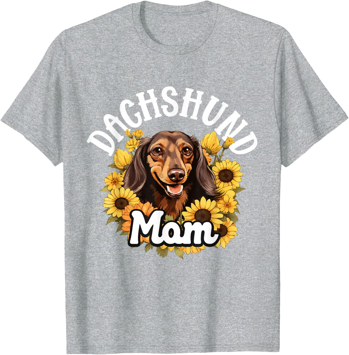 Dachshund badger wiener sausage dog Dachshund Mom T-Shirt - Heather Grey