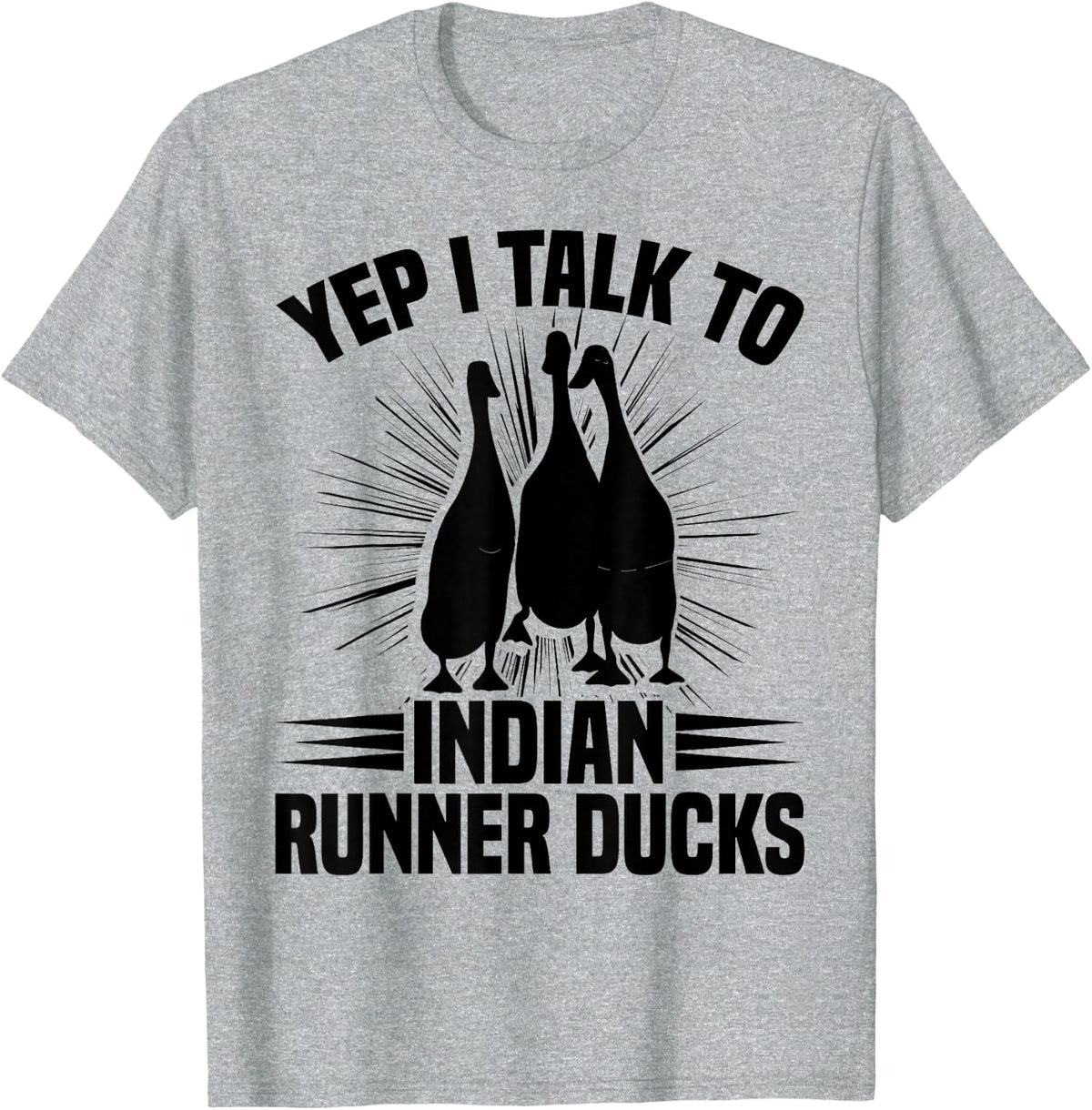 Duck Lover Indian Runner Duck Toys Indian Runner Duck Eggs T-Shirt - Heather Grey